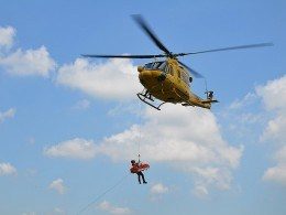 recupero del soccorso alpino elicottero