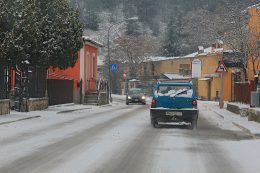 Maltempo neve e ghiaccio, Celano, le strade della città ieri pomeriggio