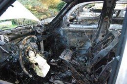 Fiat Punto incendio ad Avezzano