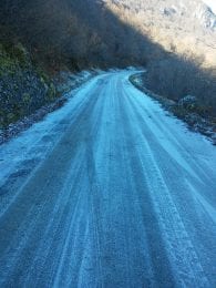 Strade gelate tremonti Tagliacozzo