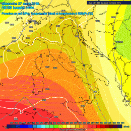 Modello GFS: geopotenziali in aumento,anche sull'area Marsicana, quindi bel tempo, nella giornata di Domenica 27, Pasqua