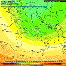 Precipitazioni abbastanza diffuse sull' area in questione