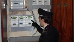 Contantore Enel carabinieri allaccio