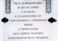 Lapide commemorativa visita del Duce ad Avezzano - Giovanbattista Pitoni │ Il fascismo ad Avezzano (Associazione culturale Esse Quisse, Avezzano 2010)