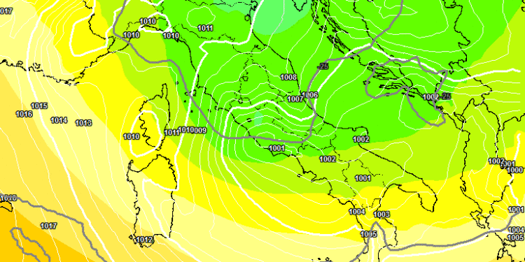 Precipitazioni abbastanza diffuse sull' area in questione