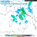 Modello GFS: si notano le precipitazioni previste per Sabato 6 Agosto a carattere moderato su gran parte dell'Abruzzo e quindi del territorio Marsicano