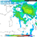 Modello GFS previsto per la sera di Lunedì 5 Settembre, si notano le precipitazioni anche forti sulla Marsica ed il Parco Nazionale in particolare.