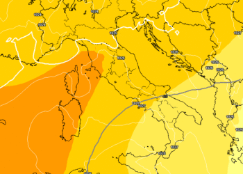 In figura si nota nel modello GFS, le condizioni stabili e con un buon geopotenziale per il giorno di Capodanno, su tutta l'Italia, Marsica compresa