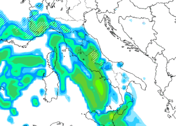 Il modello GFS mostra le precipitazioni anche sulla Marsica Domenica pomeriggio