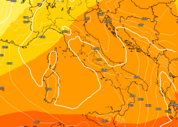 In figura il modello GFS, mostra la situazione ad 500hpa sul territorio Italiano. Buoni valori di geopotenziale e quindi bel tempo e clima primaverile
