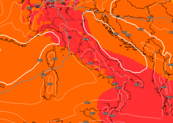 Il modello GFS mostra la situazione a 500hpa nella giornata di Domenica delle Palme, 9 Aprile, in cui si notano i geopotenziali in aumento. Bel tempo e temperature gradevoli