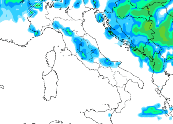 In figura la situazione per Domenica 7 Maggio, che vede delle possibilità di precipitazioni anche intorno alla Marsica