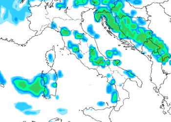 In figura si nota la possibilità di tempo instabile con la possibilità di precipitazioni nel primo pomeriggio sul settore Marsicano