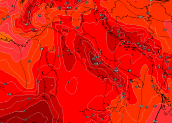 In figura la situazione prevista ad 850 hpa secondo GFS nella giornata di Mercoledì, che mette in risalto i valori di 26 e 27°c proprio sulla Marsica. Giornata molto calda, anche in montagna.