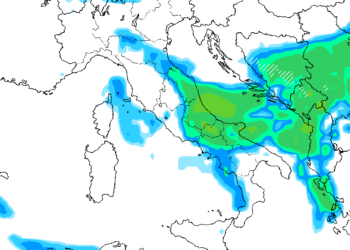 In figura il modello GFS mostra la situazione di stasera Venerdì 6 Ottobre, in cui avremo piogge anche sui settori Marsicani a carattere moderato