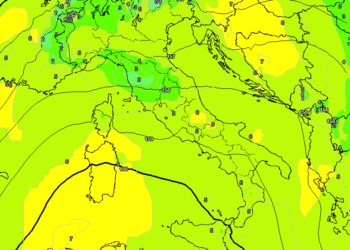 In figura la situazione ad 850 hpa proposta da GFS. Giornata non fredda e con cielo sereno o poco nuvoloso.