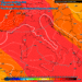 La situazione proposta da GFS per la mattina di Domenica, vede tutta l'Italia e quindi la Marsica sotto una buona struttura anticiclonica con valori abbastanza elevati 1035 mb.