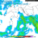 La situazione secondo GFS per la sera della Domenica delle Palme, 25 Marzo. Piogge e nevicate sui 1200 m circa.