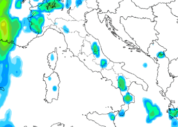 La situazione nel primo pomeriggio di Domenica 29 Aprile per quanto riguarda le precipitazioni. Possibilità di sviluppi cumuliformi anche sulla Marsica e qualche fenomeno prima di sera.