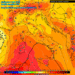 Le temperature ad 850 hpa previste per le ore centrali di Domenica 3 Giugno. Caldo nella Marsica, con qualche addensamento e fenomeno prima di sera, a carattere sparso sui rilievi del Parco Nazionale.