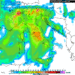 Situazione secondo gli ultimi aggiornamenti di GFS, per Lunedì. Piogge abbondanti su tutta la Marsica.
