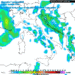 La situazione prevista per Domenica 7 Ottobre per quanto rigurada la possibilità di precipitazioni nelle ore centrali della giornata. Si nota che dei rovesci potranno essere presenti sulla Marsica.