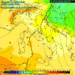 In figura, la situazione ad 850 hpa sul territorio Italiano nella giornata di Domenica 21. Nella Marsica valori fino ad 11°c in questo contesto per un lieve effetto di caduta dei venti orientali. In attesa di un calo sensibile a seguire.