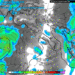 La situazione secondo GFS per Domenica 20 Gennaio, sotto l'aspetto della nuvolosità e precipitativo. Possibilità di qualche debole fenomeno, nevosa oltre i 900 m circa.