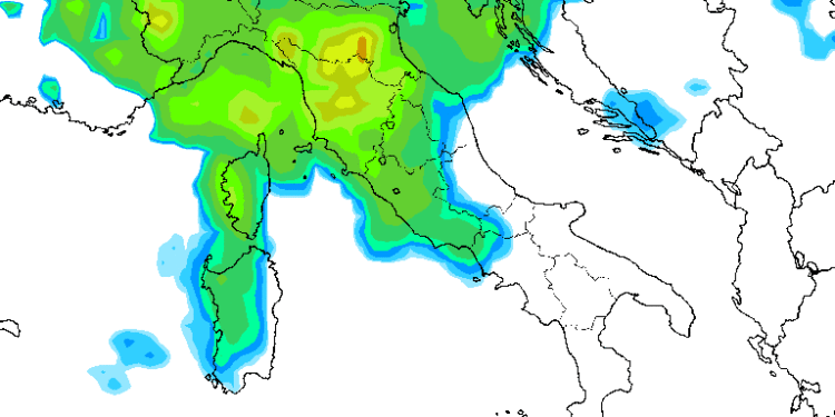 La situazione delle possibili precipitazioni sulla nostra penisola nelle ore centrali di Domenica 28. Avremo la possibilità , sui settori marsicani di precipitazioni più presenti tra i Simbruini ed il parco nazionale d'Abruzzo.