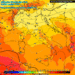 Ecco la situazione del campo termico ad 850 hpa, che vede valori sui 16°c per la giornata di Domenica 29. Giornata mite in tutto il comparto marsicano.
