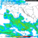 La situazione delle precipitazioni previste da GFS per Lunedì 7 Ottobre. Nel corso della giornata, tempo molto instabile sulla Marsica con piogge per una circolazione depressionaria Italica.