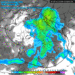 La situazione secondi il modello americano GFS per la serata di Lunedì. Possibilità di piogge moderate sul territorio marsicano.