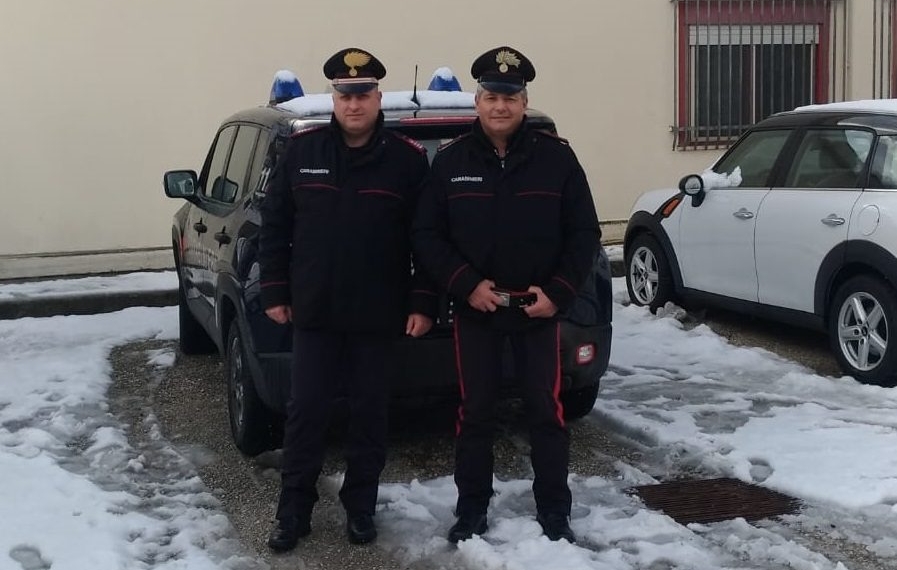 I carabinieri della stazione di Pescina