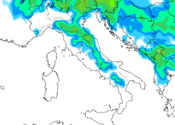 La situazione delle precipitazioni nella serata di Mercoledì 19 Maggio. Non saranno esclusi dei fenomeni.