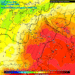 La situazione prevista per Lunedì 24 ad 850 hpa. Giornata simil estiva anche sulla Marsica.