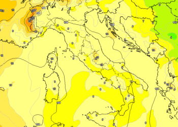 Per le ore del primo pomeriggio di Martedì, ad 850 hpa le temperature saranno in aumento con valori anche attorno ai +10/+11°c.