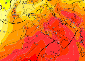 Ecco i valori ad 850 hpa per Martedì 24 Maggio. Molto caldo per il periodo in essere anche sul territorio marsicano