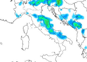 Nella figura, la situazione dei fenomeni nella serata di Martedì 12 Luglio.