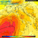 La possibile situazione ad 850 hpa prevista dal modello americano GFS per Giovedì 20 alle ore 14:00. Valori fino a +16°c e pertanto clima molto mite