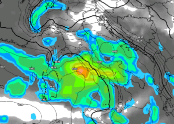 E' solo una proiezione, ma non è esclusa la possibilità di piogge nella giornata di Sabato 12, dopo il ritorno di condizioni anticicloniche
