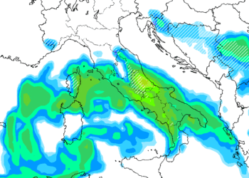 La possibile evoluzione delle precipitazioni nel pomeriggio di Mercoledì 1 Marzo, esordio della primavera meteorologica. Piogge e nevicate oltre i 1000/1200 m circa.