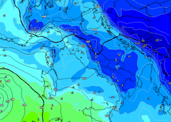 Martedì 7, le temperature ad 850 hpa potranno toccare i -9°c. Pertanto molto freddo ed anche qualche rovescio nevoso.