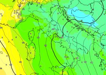 In figura la situazione ad 850 hpa prevista per le ore 14:00 di pasquetta. Ancora clima piuttosto fresco, in un contesto a tratti variabile.