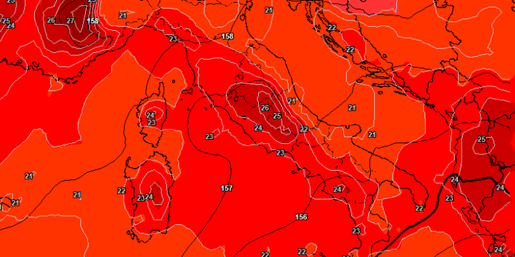 Da come ci mostra il modello GFS per le ore 14:00 di Martedì, 23 Agosto. Tempo generalmente buono ovunque sulla Marsica e temperature massime che ad Avezzano, potranno toccare anche i +34°c.