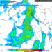 La possibile situazione prevista da GFS per le ore 13:00 di Martedì 5. Piogge moderate e nevicate oltre i 1200/1300 m circa.