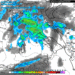 In figura la situazione prevista per le ore 14:00 di Lunedì 24. Rovesci possibili su tutto il territorio marsicano