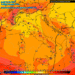 La possibile situazione secondo GFS ad 850 hpa prevista per le ore 14:00 di Giovedì 6.Temperature in aumento per l'anticiclone sub tropicale che tenderà a portarsi verso l'Italia