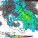 La situazione vista da GFS per le ore 14:00 di Lunedì 19. Piogge su tutta la Marsica.