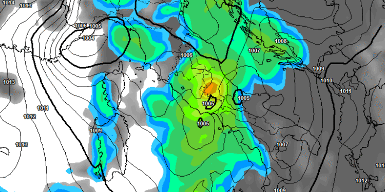 La giornata di Lunedì 9, sembra che vorrà aprirsi con diffusi rovesci, anche forti in qualche caso sul territorio marsicano