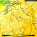 La situazione ad 850 hpa secondo il modello GFS previsto per le ore 14:00 di Martedì 22. Sulla Marsica, clima mite per il periodo in essere con venti da sud e qualche rovescio pomeridiano